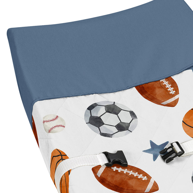 Watercolor Sports Theme Collection Changing Pad Cover