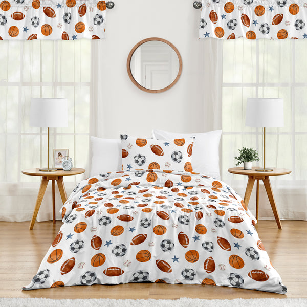 Watercolor Sports Theme Twin Bedding alternate view