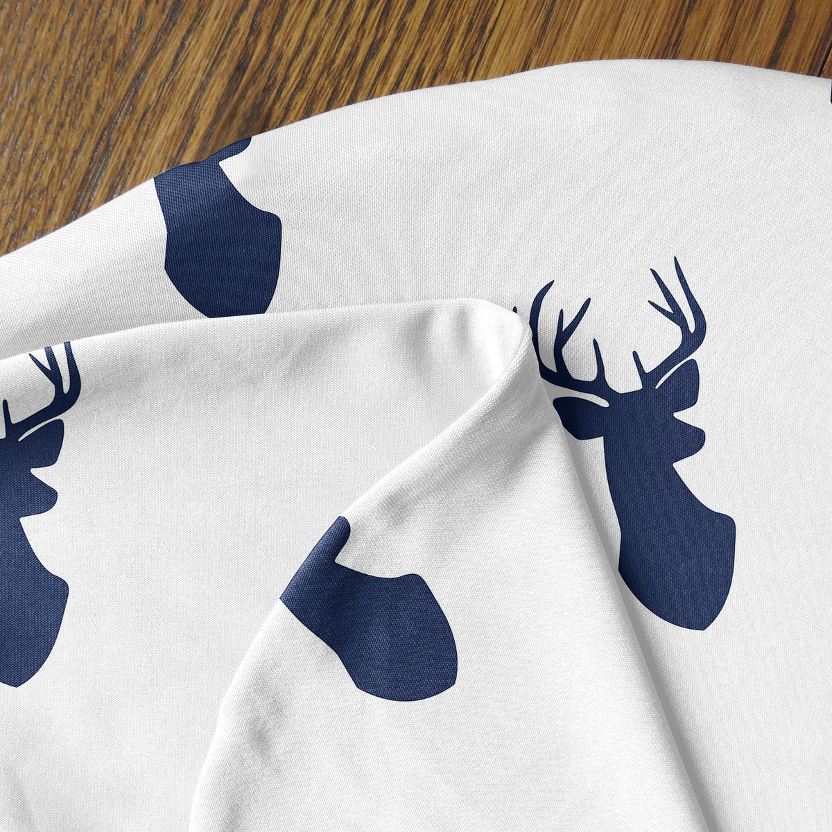 Stag Navy And White Collection Baby Cocoon and Beanie Hat - 2 Piece Set