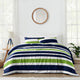 Stripe Navy and Lime Full/Queen Bedding Collection