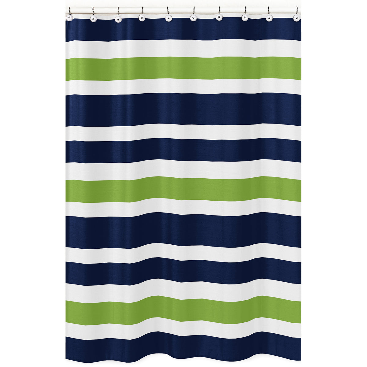 Stripe Navy and Lime Collection Shower Curtain