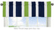Stripe Navy and Lime Collection Window Valance