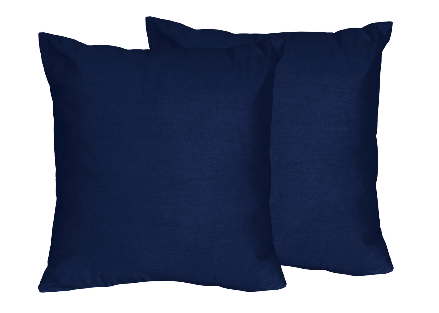 Stripe Navy and Gray Collection Solid Navy Blue Decorative Accent Throw Pillow Covers - Set of 2