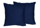 Stripe Navy and Gray Collection Solid Navy Blue Decorative Accent Throw Pillow Covers - Set of 2
