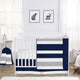 Stripe Navy and Gray Collection 4 Piece Crib Bedding
