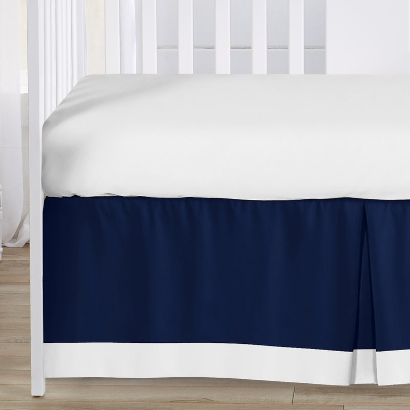 Stripe Navy and Gray Collection 4 Piece Crib Bedding