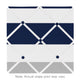 Stripe Navy And Gray Collection Fabric Memo Board