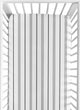 Stripe White and Grey Collection Crib Sheet
