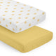 Boho Sun White and Mustard Yellow Collection 2 Pack Crib Sheets
