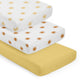 Boho Sun White and Mustard Collection 3 Pack Crib Sheets