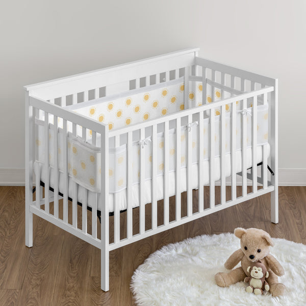 Boho Sun White and Mustard Collection Sweet Jojo Designs + BreathableBaby Breathable Mesh Crib Liner alternate view