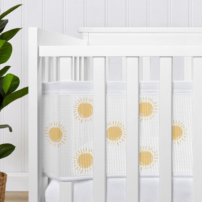 Boho Sun White and Mustard Collection Sweet Jojo Designs + BreathableBaby Breathable Mesh Crib Liner