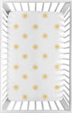 Boho Sun White and Mustard Yellow Collection Mini Crib Sheet