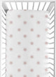 Boho Sun White and Mauve Crib Sheet