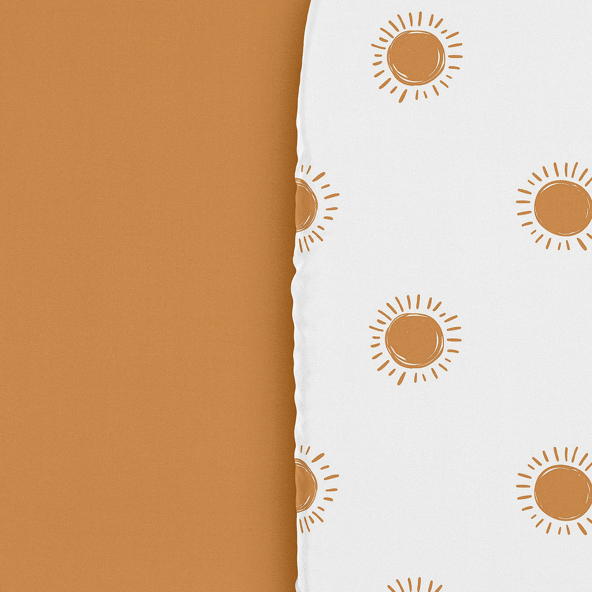 Boho Sun White and Pumpkin Collection 2 Pack Baby Bassinet Fitted Sheets