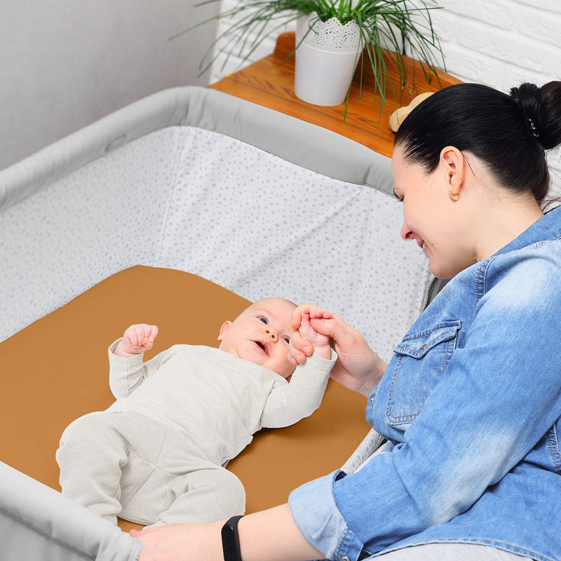 Boho Sun White and Pumpkin Collection 2 Pack Baby Bassinet Fitted Sheets
