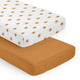 Boho Sun White and Pumpkin 2 Pack Crib Sheets
