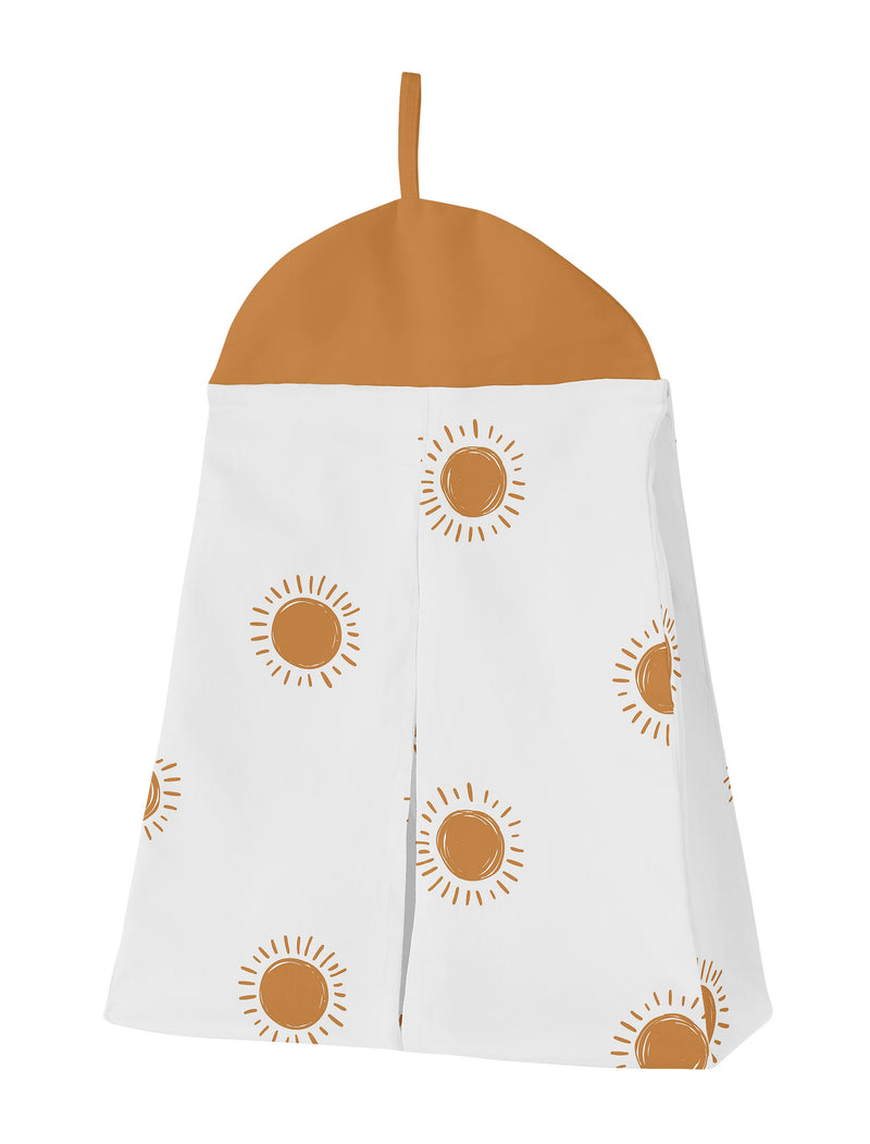 Boho Sun White and Pumpkin Sweet Jojo Designs 6 Piece Crib Bedding + BreathableBaby Breathable Mesh Liner
