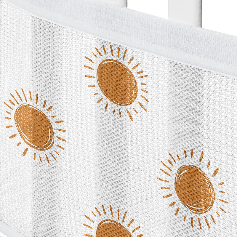 Boho Sun White and Pumpkin Sweet Jojo Designs + BreathableBaby Breathable Mesh Crib Liner