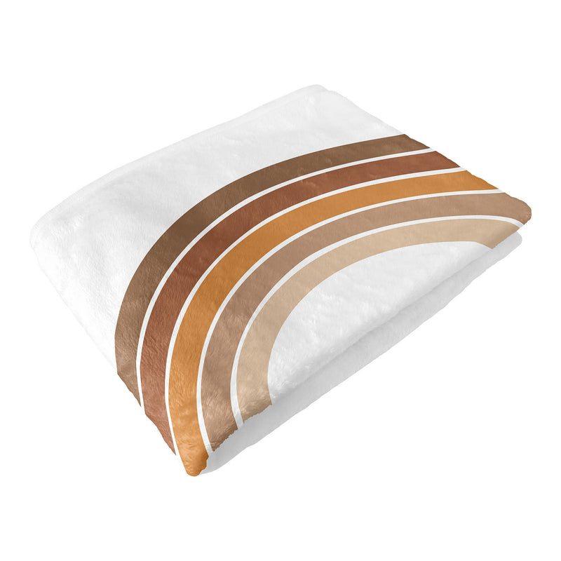 Boho Sun White and Pumpkin Collection Monthly Milestone Baby Blanket