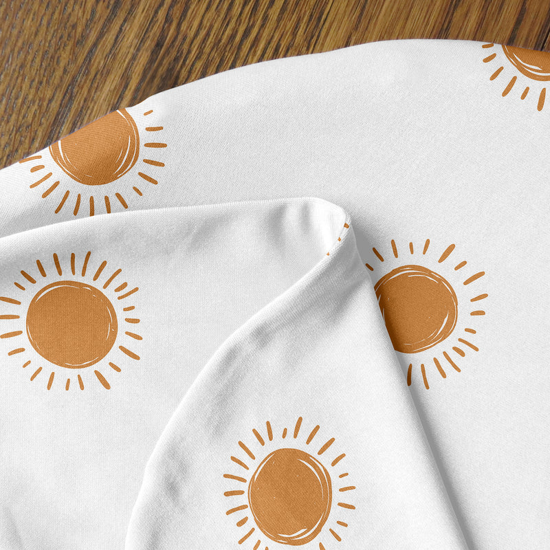 Boho Sun White and Pumpkin Collection Nursing Breastfeeding Pillow Cover