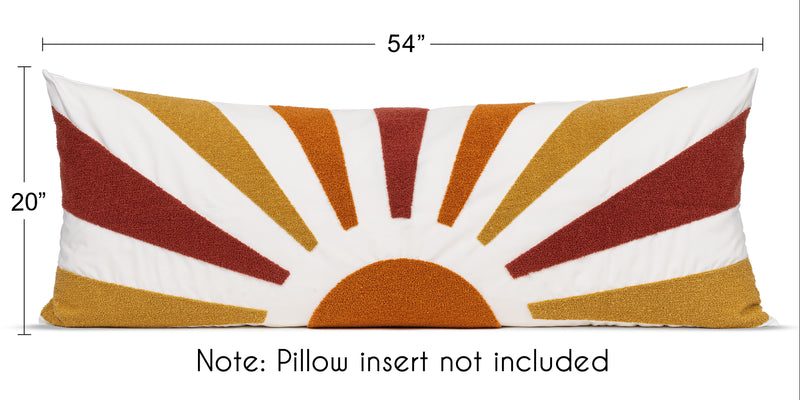 Boho Sun Ray Collection Full Length Body Pillow Cover