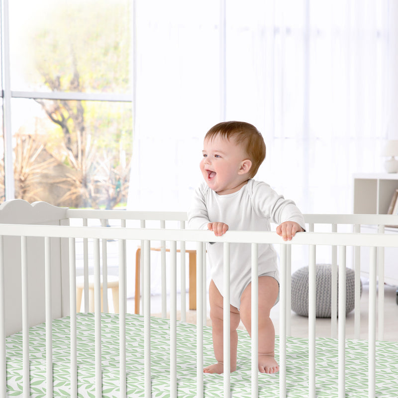 Sunflower Collection Crib Sheet - Leaf Print