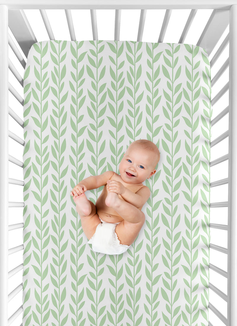 Sunflower Collection Crib Sheet - Leaf Print