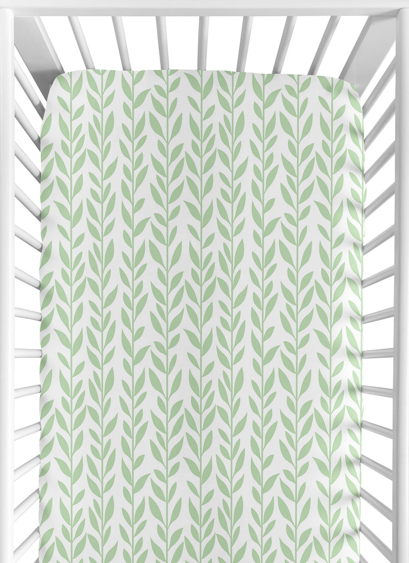 Sunflower Collection Crib Sheet - Leaf Print