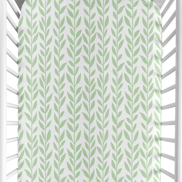 Sunflower Collection Crib Sheet - Leaf Print