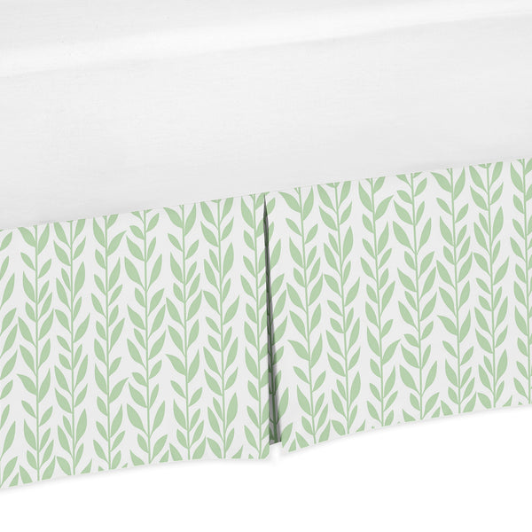 Sunflower Leaf Print Collection Crib Bed Skirt