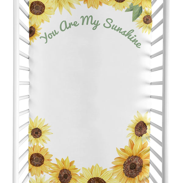 Sunflower Collection Crib Sheet - You Are My Sunshine alternate view