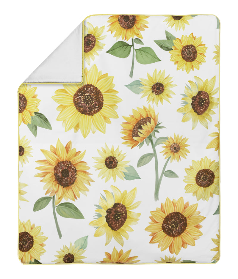Sunflower Collection 4 Piece Bumperless Crib Bedding