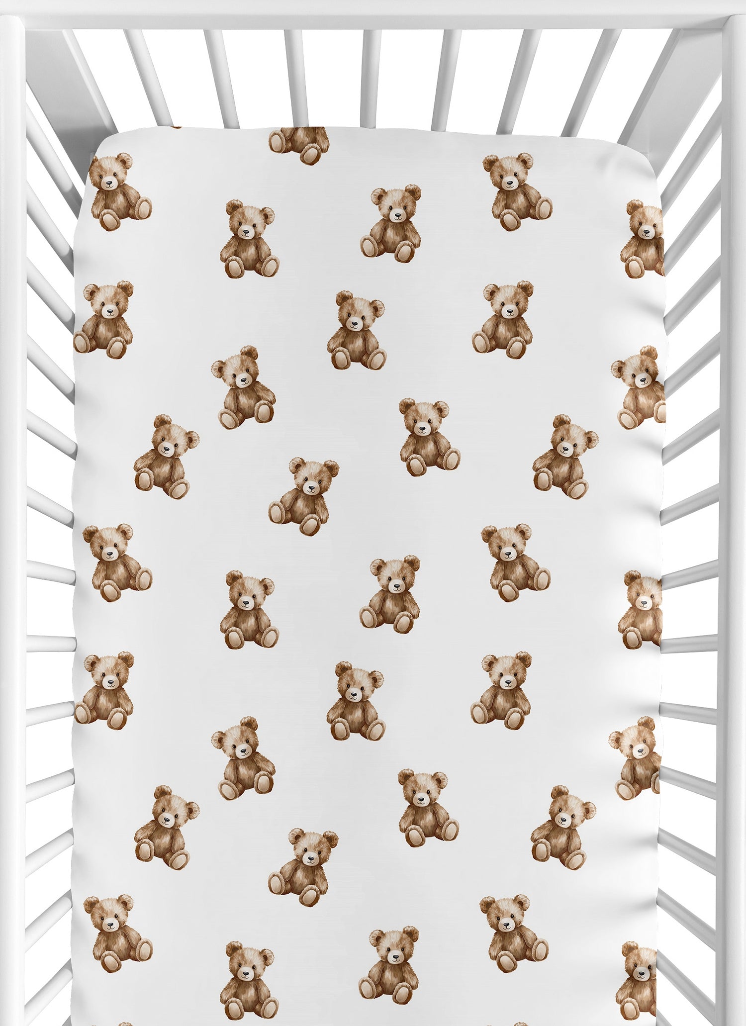 Boho Teddy Bear Collection Crib Sheet