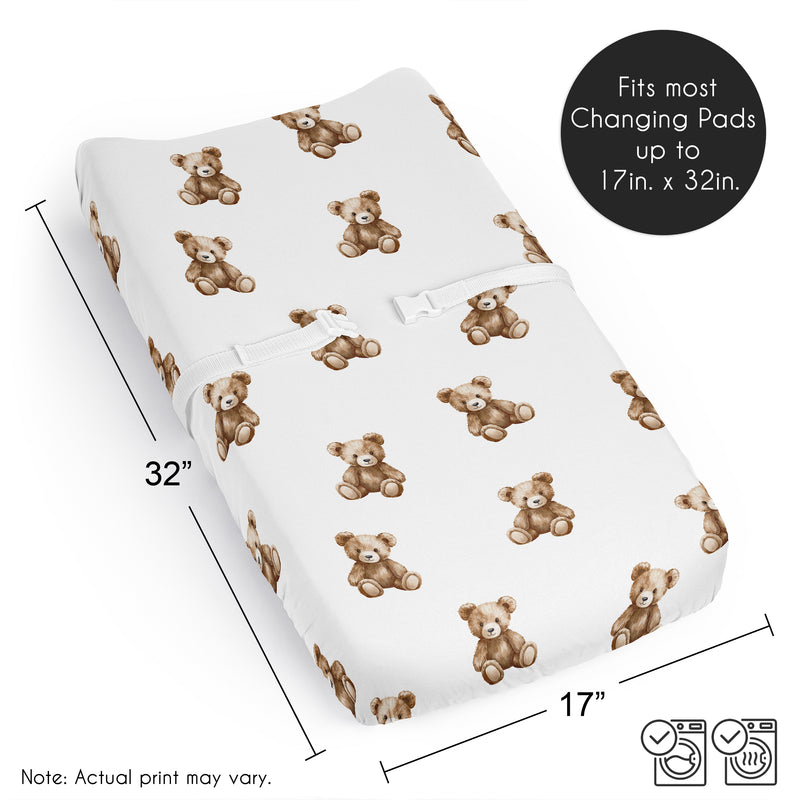 Boho Teddy Bear Collection Changing Pad Cover Sheet