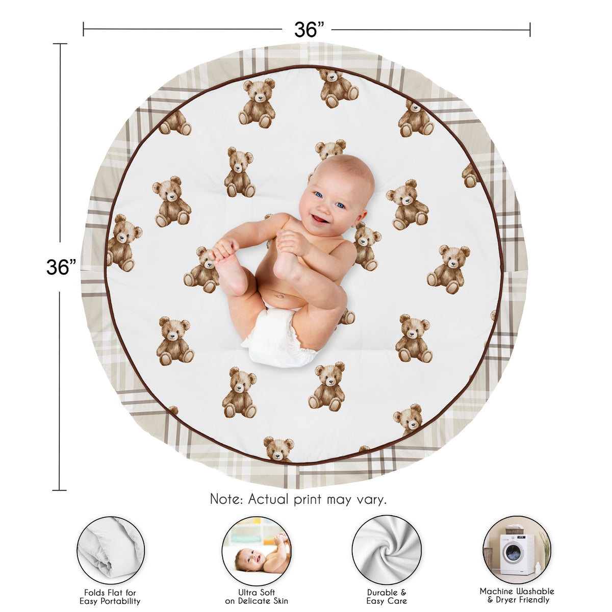 Boho Teddy Bear Collection Playmat