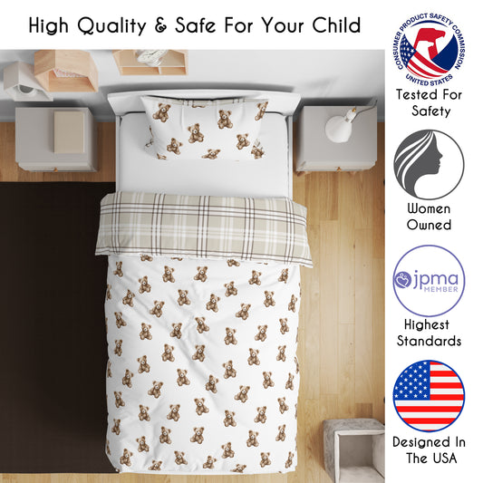 Boho Teddy Bear Collection Toddler Bedding