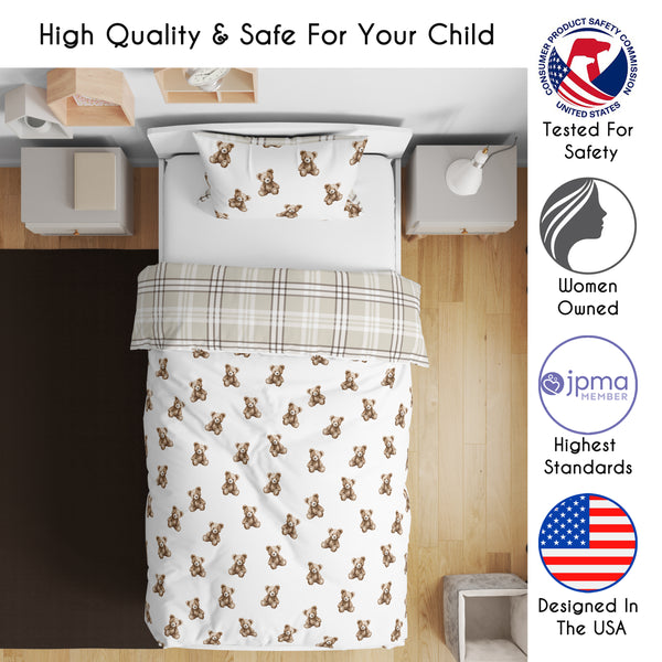 Boho Teddy Bear Collection Toddler Bedding alternate view