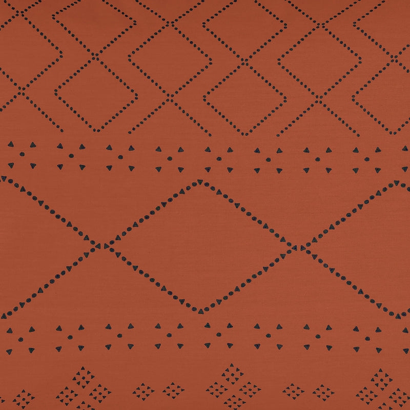 Boho Tribal Orange and Black Collection Full Length Body Pillow Cover