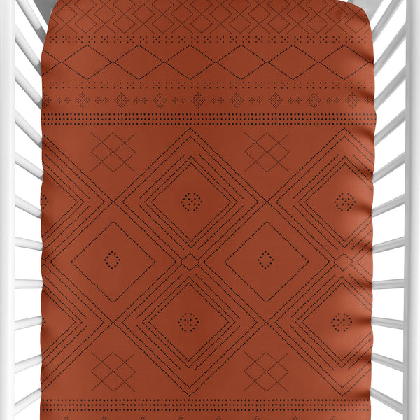 Tribal Boho Dot Collection Crib Sheet