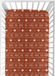 Boho Tribal Rust and White Crib Sheet
