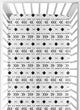Boho Tribal White and Black Crib Sheet