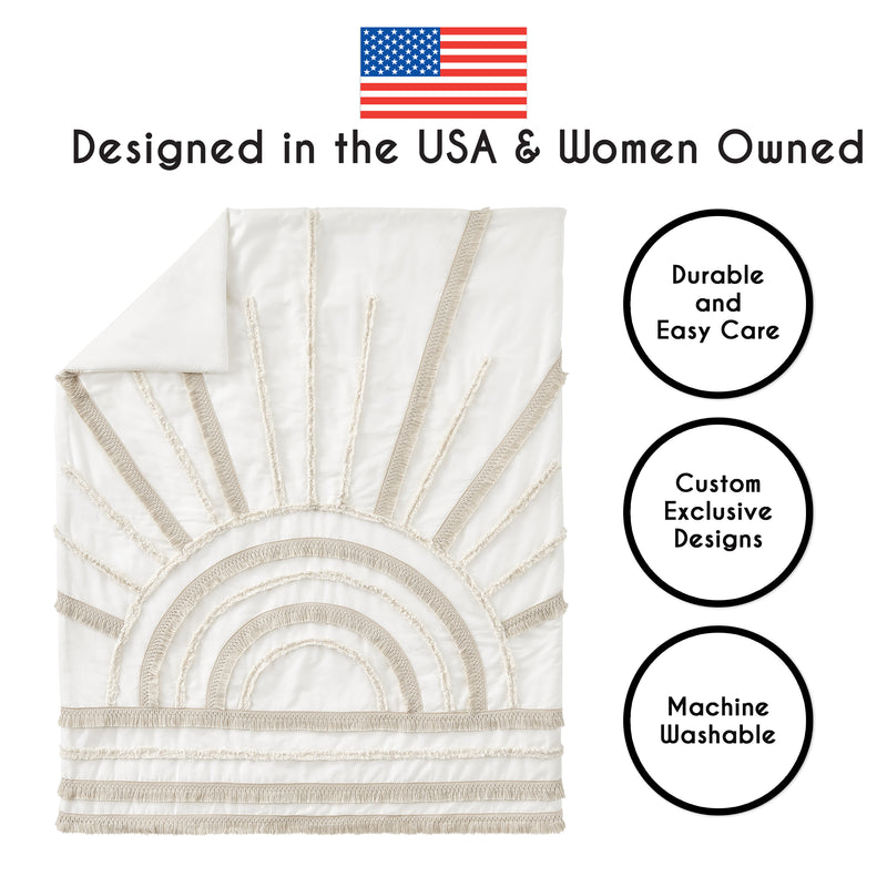 Tufted Sun 4 Piece Crib Bedding