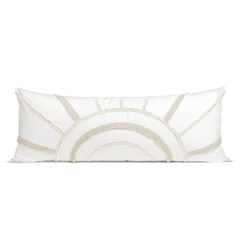 Tufted Sun Ivory Collection Full Length Body Pillow Cover