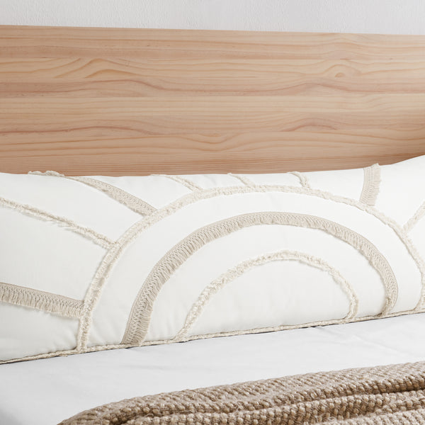 Tufted Sun Ivory Collection Full Length Body Pillow Cover alternate view