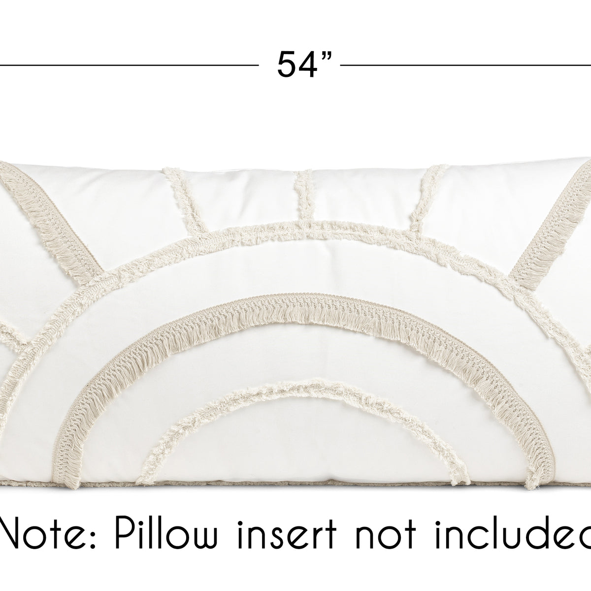 Tufted Sun Ivory Collection Full Length Body Pillow Cover