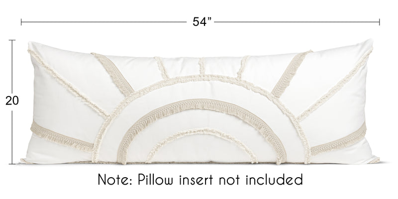 Tufted Sun Ivory Collection Full Length Body Pillow Cover