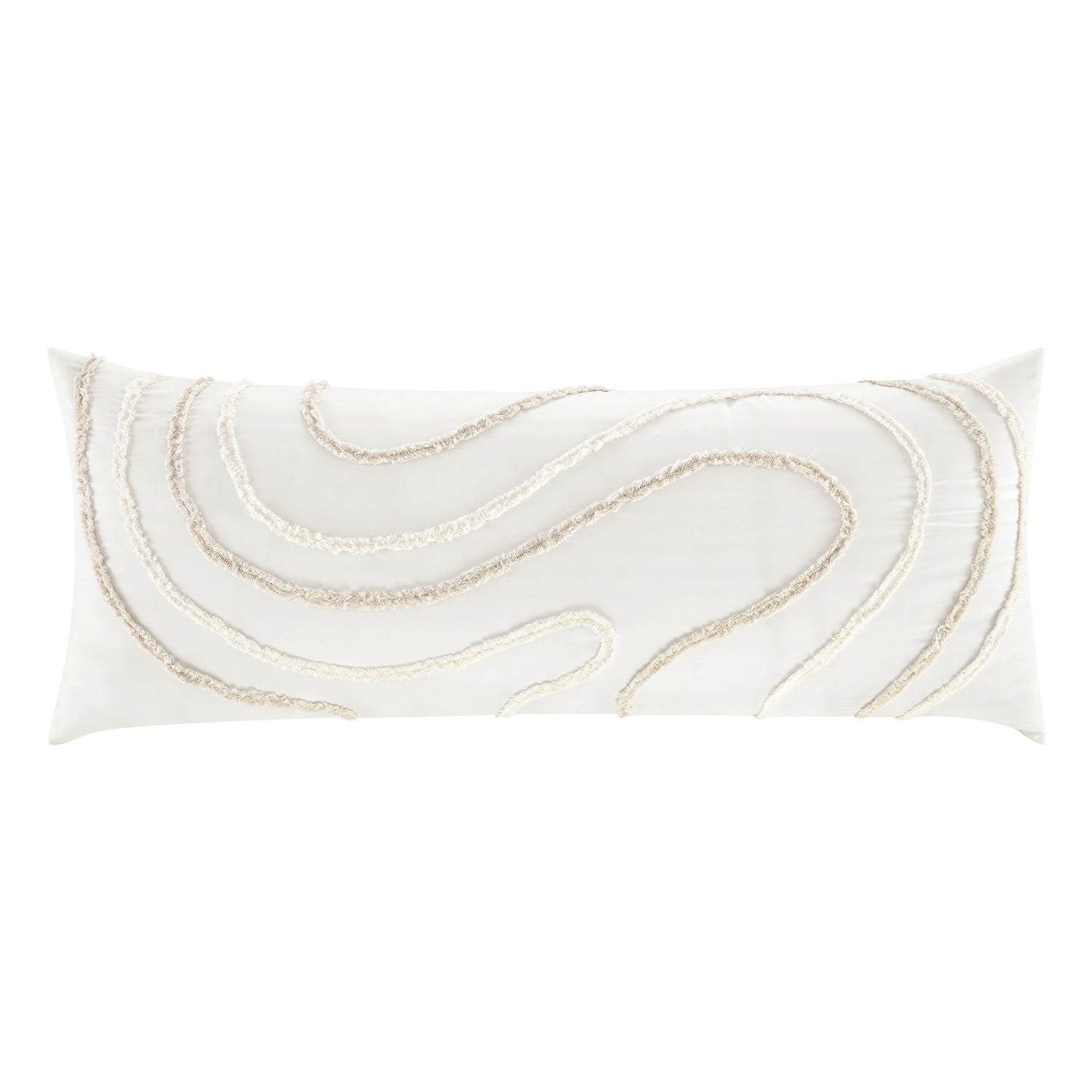 Boho Tufted Swirl Collection Full Length Body Pillow Cover