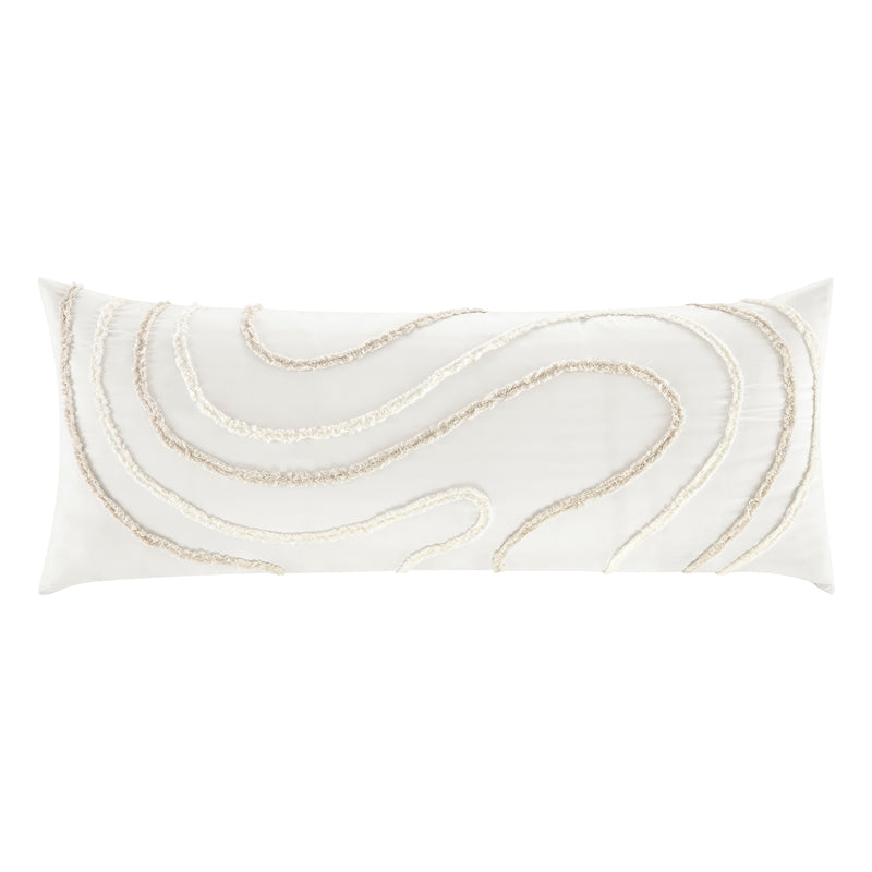 Boho Tufted Swirl Collection Full Length Body Pillow Cover