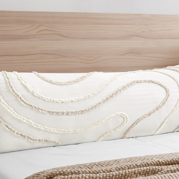 Boho Tufted Swirl Collection Full Length Body Pillow Cover alternate view